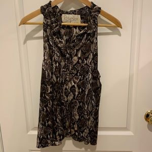 Rory Beca snakeskin sleeveless top